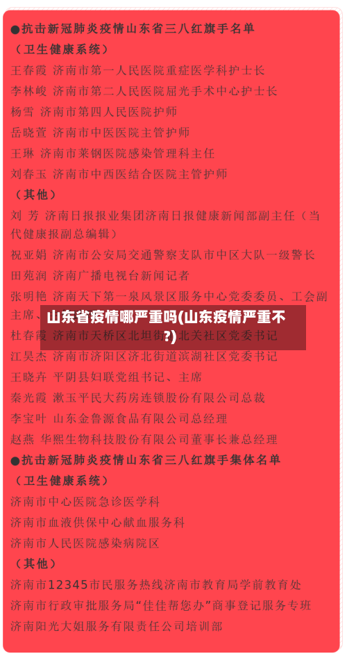 山东省疫情哪严重吗(山东疫情严重不?)-第1张图片