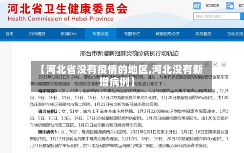 【河北省没有疫情的地区,河北没有新增病例】-第2张图片