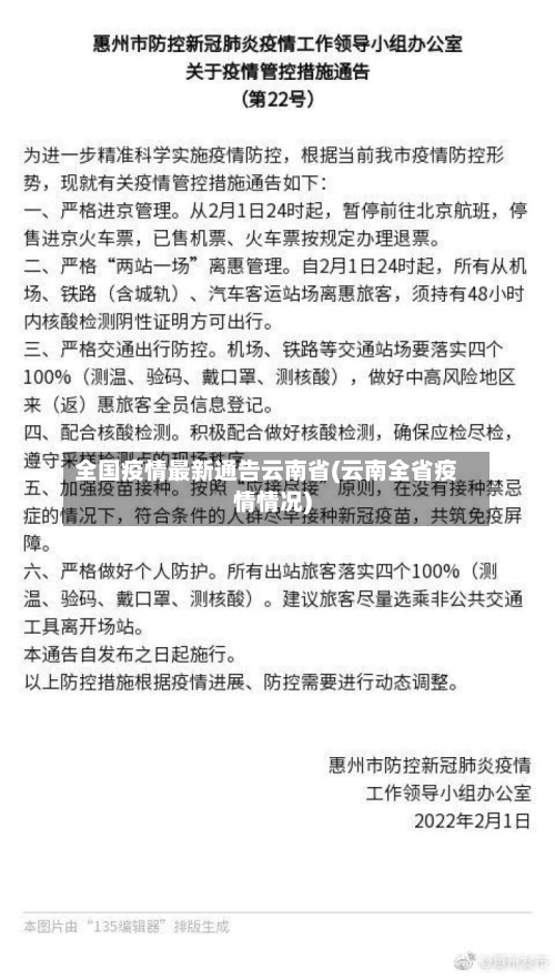 全国疫情最新通告云南省(云南全省疫情情况)-第2张图片