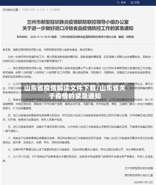 山东省疫情解读文件下载/山东省关于疫情的紧急通知-第1张图片