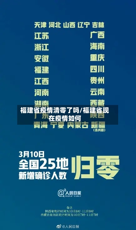 福建省疫情清零了吗/福建省现在疫情如何-第3张图片