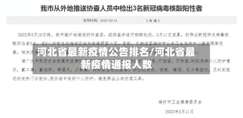 河北省最新疫情公告排名/河北省最新疫情通报人数-第3张图片