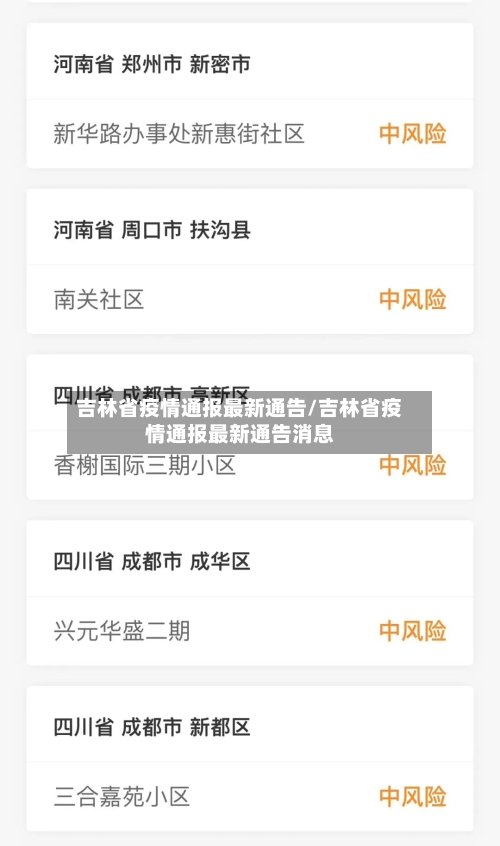 吉林省疫情通报最新通告/吉林省疫情通报最新通告消息-第3张图片