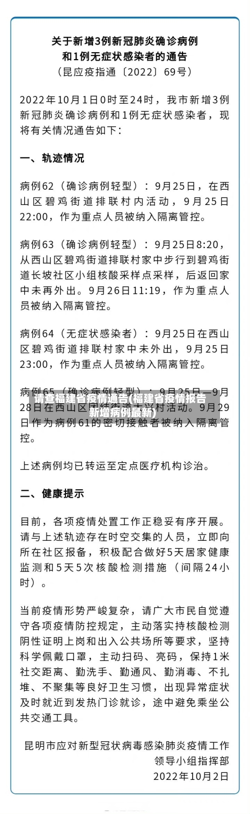 请查福建省疫情通告(福建省疫情报告新增病例最新)-第2张图片