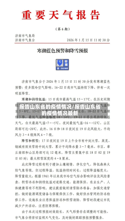 报告山东省的疫情情况/报告山东省的疫情情况最新-第2张图片