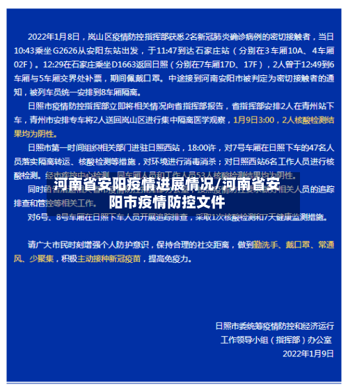 河南省安阳疫情进展情况/河南省安阳市疫情防控文件-第1张图片