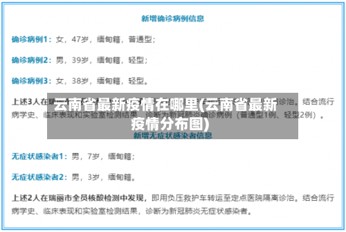 云南省最新疫情在哪里(云南省最新疫情分布图)-第2张图片