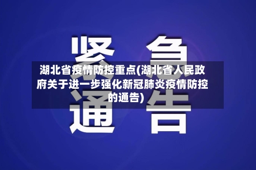 湖北省疫情防控重点(湖北省人民政府关于进一步强化新冠肺炎疫情防控的通告)-第1张图片