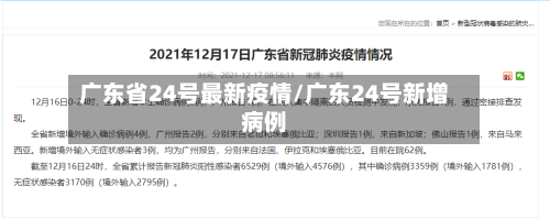 广东省24号最新疫情/广东24号新增病例-第1张图片