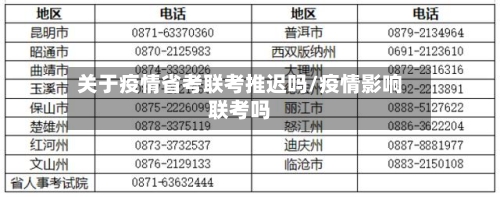 关于疫情省考联考推迟吗/疫情影响联考吗-第1张图片