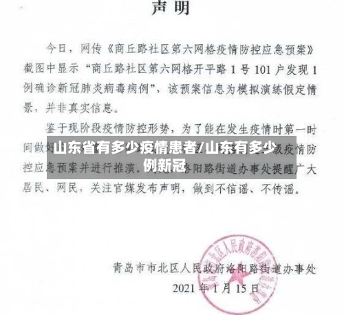 山东省有多少疫情患者/山东有多少例新冠-第1张图片