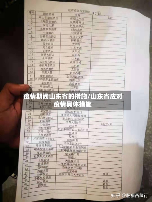 疫情期间山东省的措施/山东省应对疫情具体措施-第2张图片
