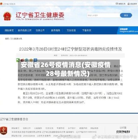 安徽省26号疫情消息(安徽疫情28号最新情况)-第1张图片