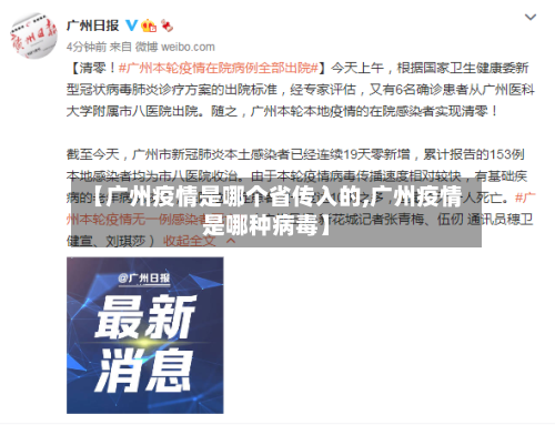 【广州疫情是哪个省传入的,广州疫情是哪种病毒】-第3张图片