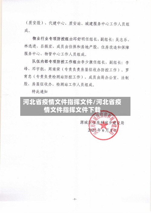 河北省疫情文件指挥文件/河北省疫情文件指挥文件下载-第1张图片