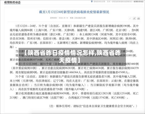 【陕西省昨日疫情情况怎样,陕西省昨天疫情】-第3张图片