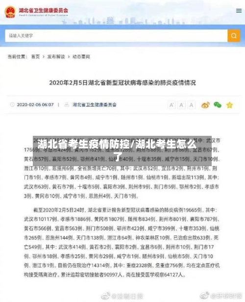 湖北省考生疫情防控/湖北考生怎么了-第1张图片