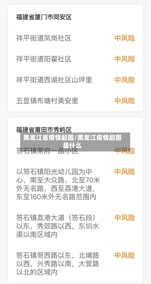 黑龙江省疫情起因/黑龙江疫情起因是什么-第2张图片