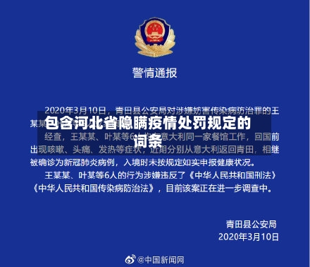 包含河北省隐瞒疫情处罚规定的词条-第1张图片