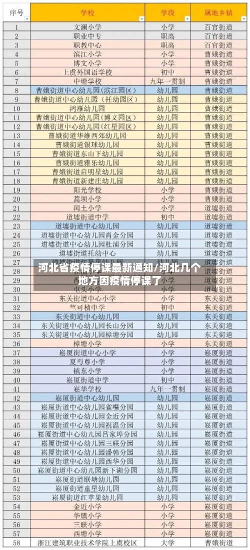 河北省疫情停课最新通知/河北几个地方因疫情停课了-第2张图片