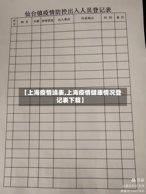 【上海疫情填表,上海疫情健康情况登记表下载】-第1张图片
