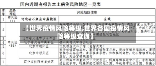 【世界疫情风险等级,世界各国疫情风险等级查询】-第2张图片