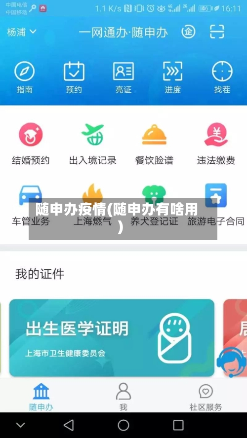 随申办疫情(随申办有啥用)-第3张图片
