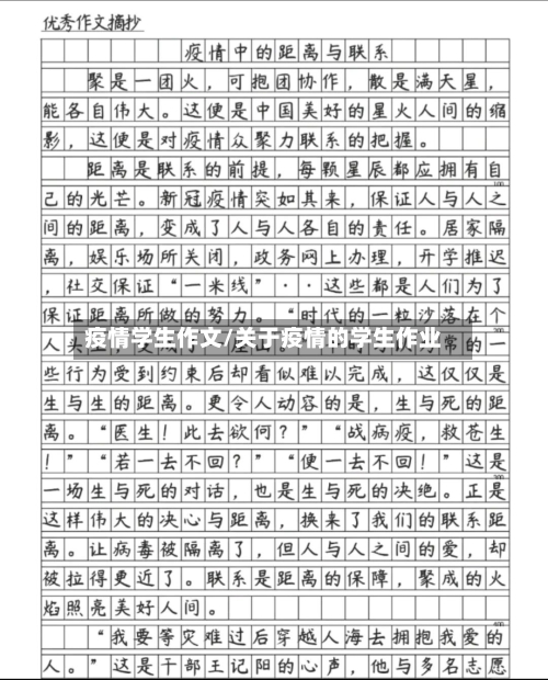 疫情学生作文/关于疫情的学生作业-第2张图片