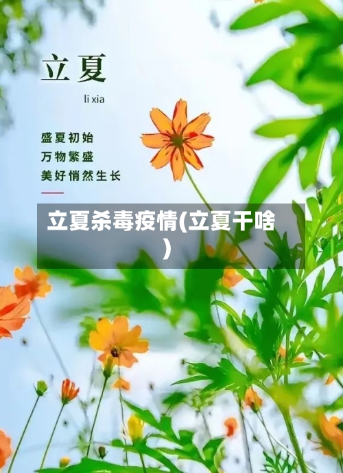 立夏杀毒疫情(立夏干啥)-第1张图片