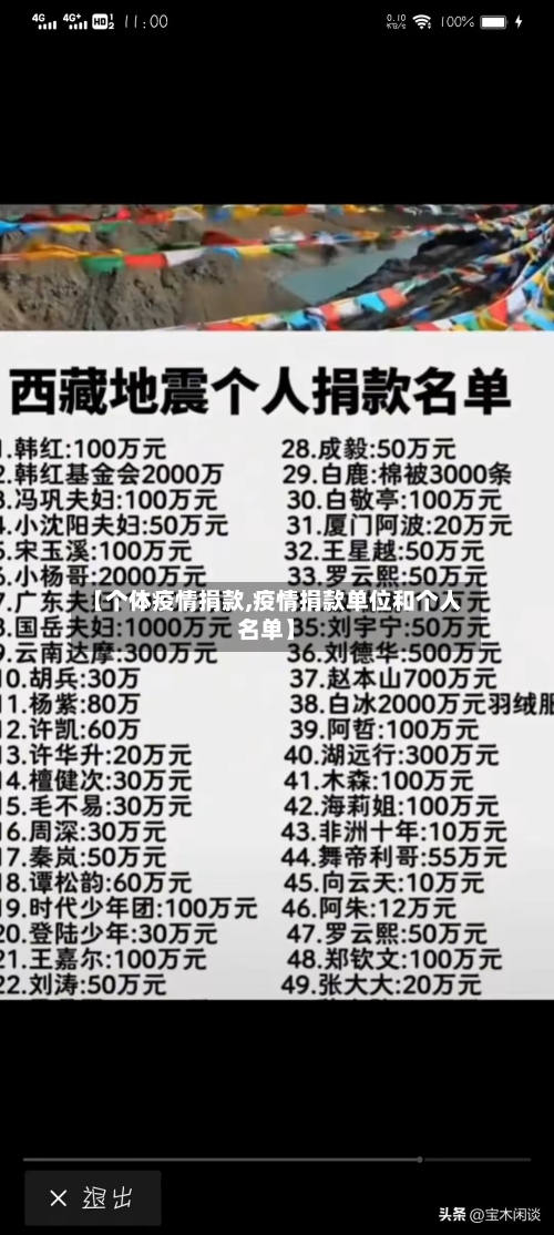 【个体疫情捐款,疫情捐款单位和个人名单】-第1张图片