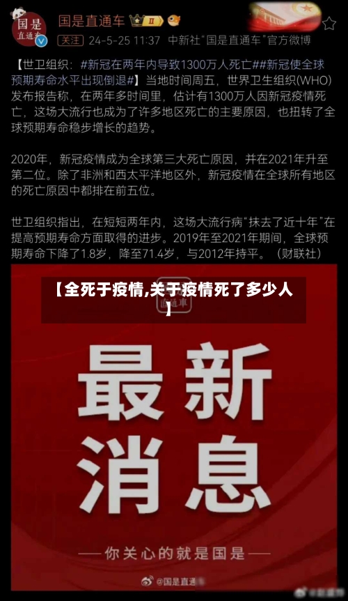 【全死于疫情,关于疫情死了多少人】-第1张图片