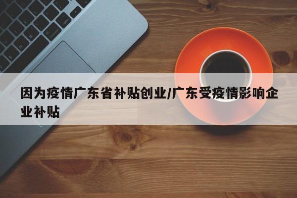 因为疫情广东省补贴创业/广东受疫情影响企业补贴
